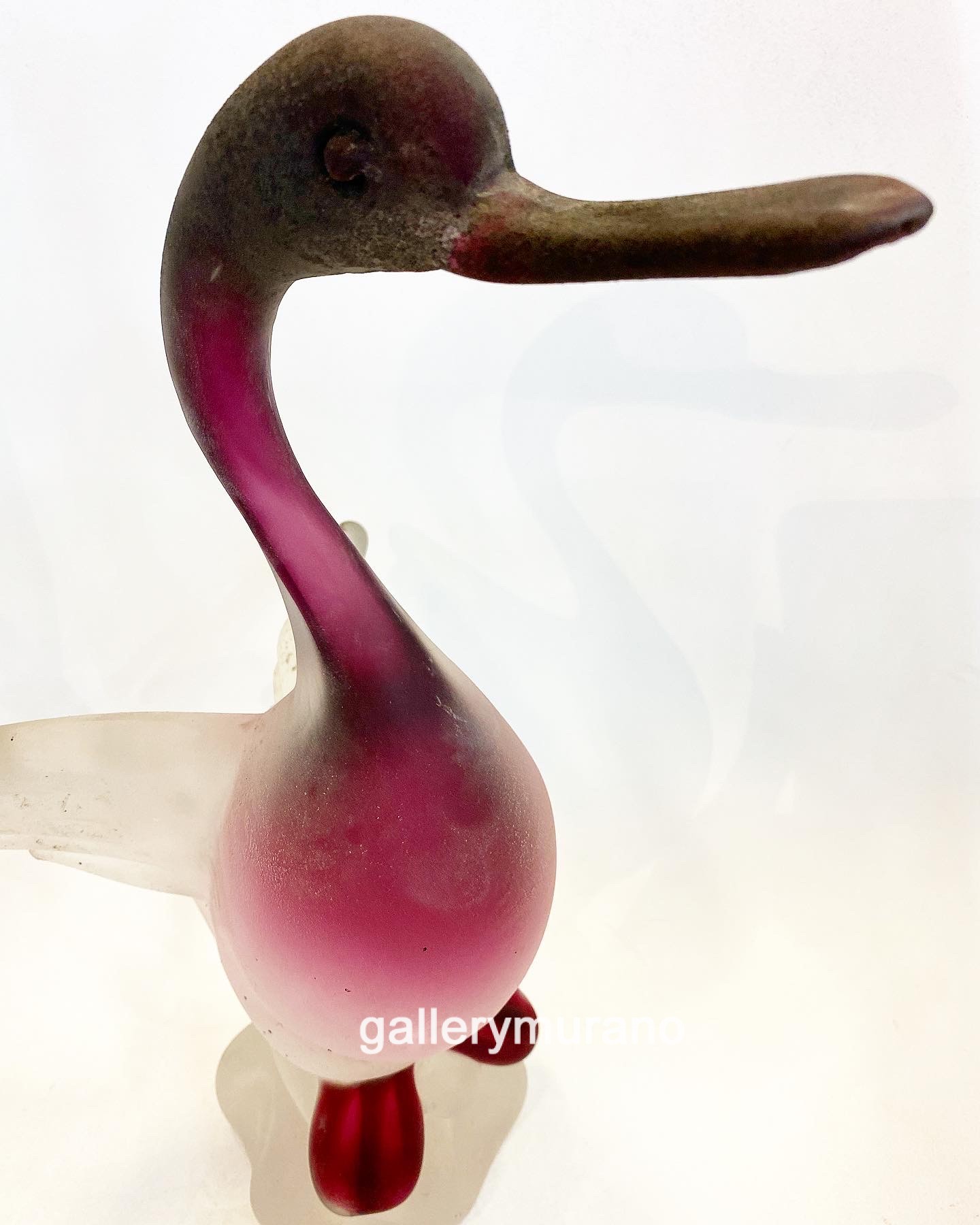Скульптура Утка матовая винная