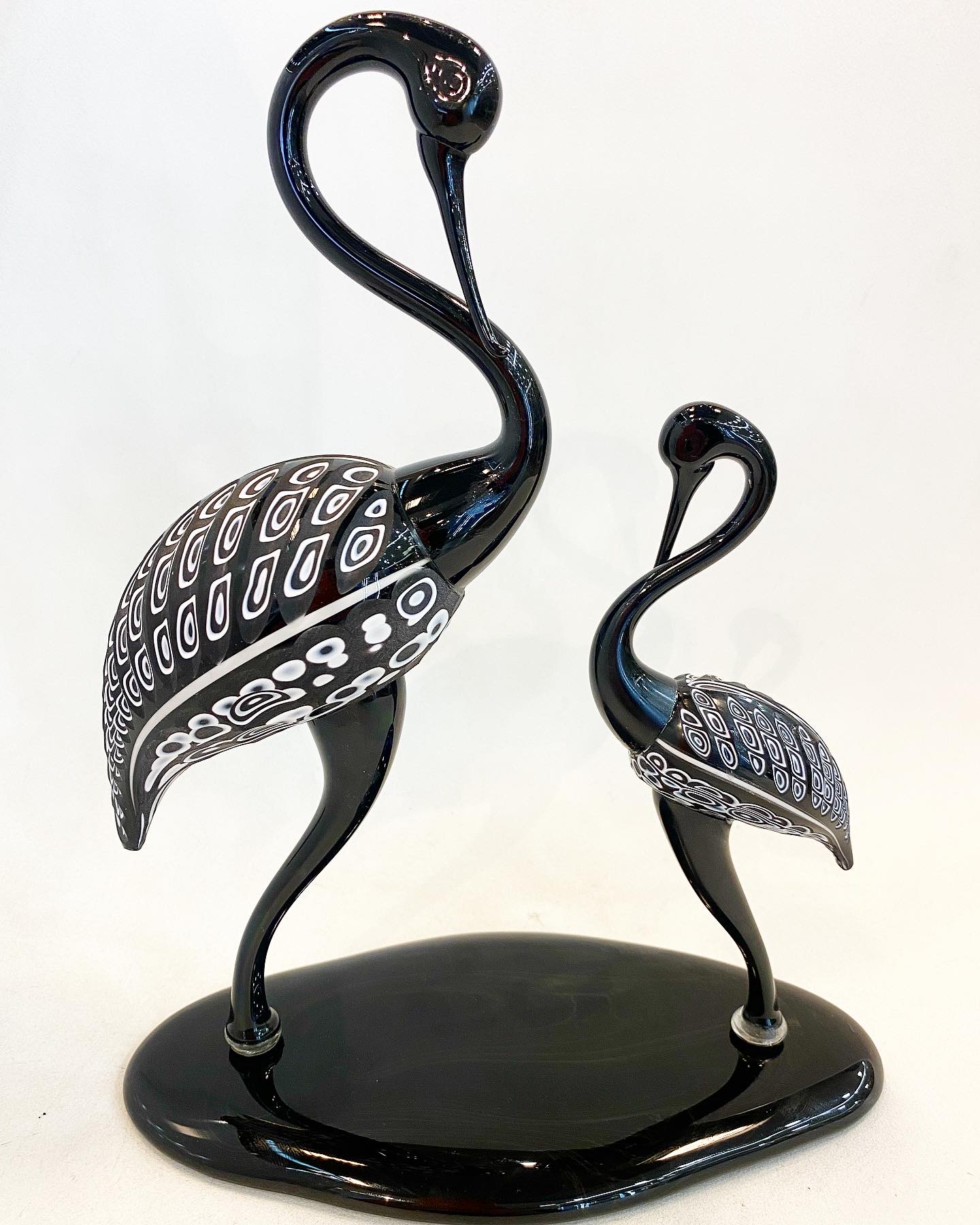 Скульптура Flamingo черно-белая